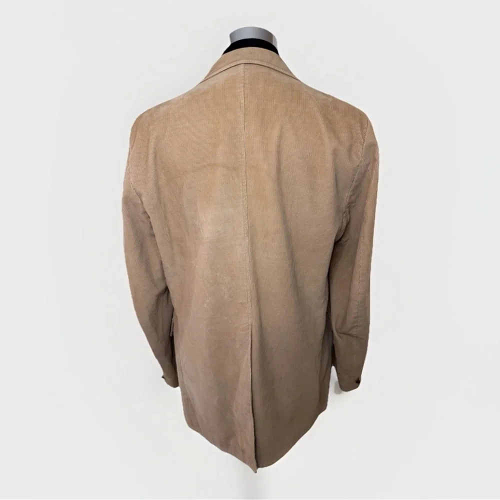 Vintage 70s Jacket Brad Whitney Mens Sports Coat Blazer Tan Corduroy Sz 44 Long